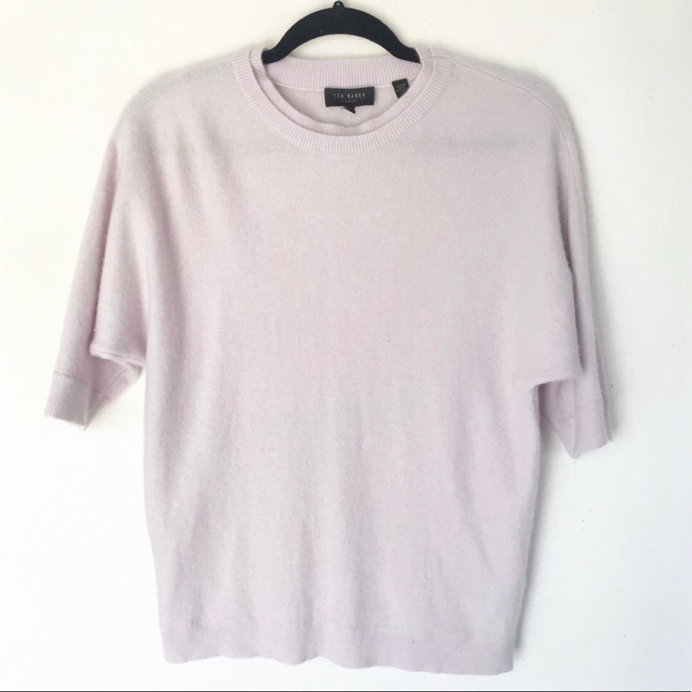 💚TED BAKER crewneck short sleeve cashmere sweater
